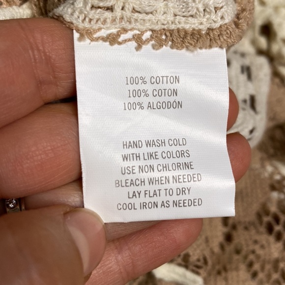 ⭐️O’Neill Lightweight Raul’s Crochet Lace Fringe Poncho Shirt - Picture 11 of 13